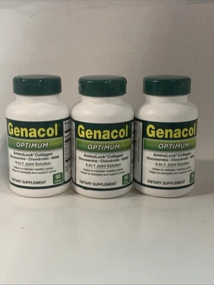 3x Péptidos de Colágeno AminoLock Alivio Articular Genacol Optimum 90 Comprimidos Exp 1/26 Foto 1 de 4