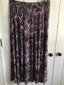 WOMEN'S INC SKIRT DRESSSZ L PAISLEY NWOT  PINK/BLACK MACY'S - Picture 1 of 7