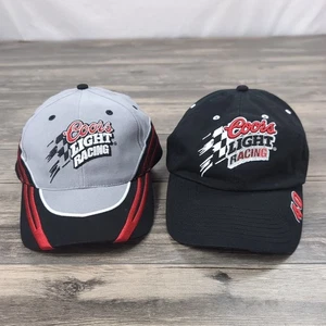 2 Coors Light Racing Chase Authentics Cap Hat Adult Adjustable Mens Vintage 1998 - Picture 1 of 14