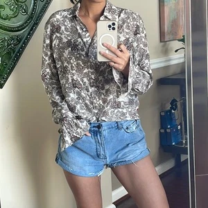 FRAME 100% Silk Ruffle Button Down Blouse  NWT - Picture 1 of 8