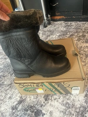 Натуральная кожа овец зимние женские ботинки черный 9,5 М Мартино Канада новый - Изображение 1 из 4