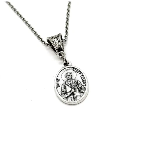 Saint Matt Talbot Medal Pendant Necklace, Patron Saint of Alcoholism Addictions Foto 1 de 1