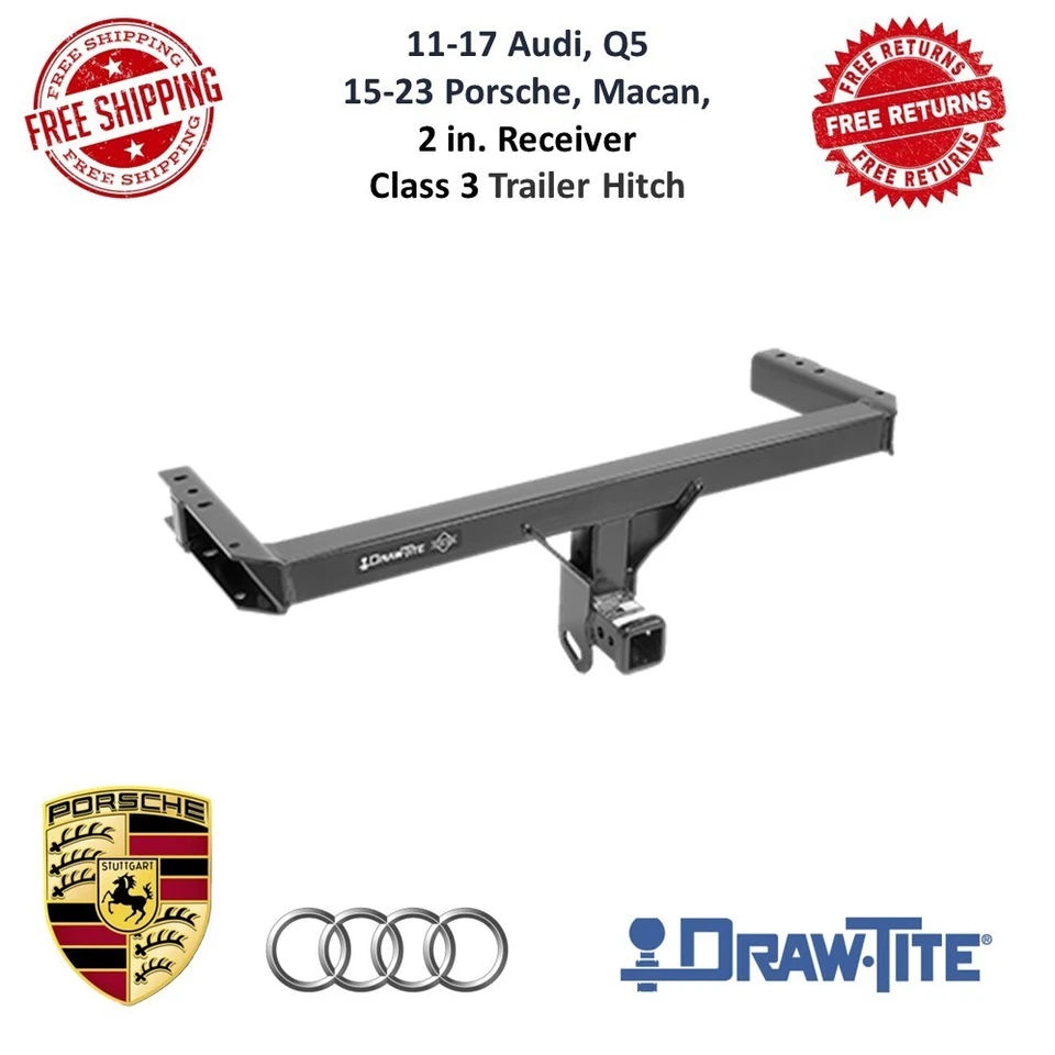 Приемник сцепного устройства Draw-Tite 75940 класса III, 2 дюйма для Audi Q5 и Porsche Macan - Изображение 1 из 4