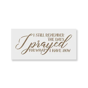 Plantilla I Still Remember Prayed - Plantillas Mylar duraderas y reutilizables - Imagen 1 de 5