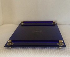 New ListingVintage Art Deco Cobalt Blue Glass Vanity makeup perfume tray