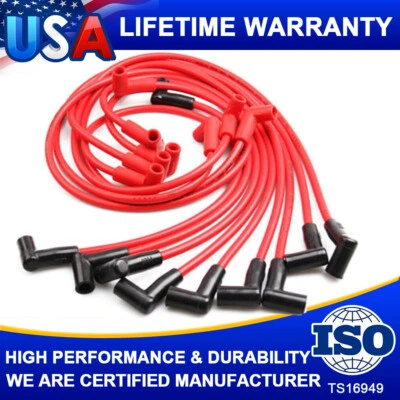 Distributor Coil Spark Plug Wires For Small Block Chevy 305 307 327 350 400 HEI - Image 1 of 4