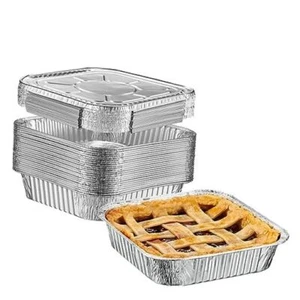  [25 Sets 8-Inch Square Foil Pans with Lids - Disposable Food Containers,  - Picture 1 of 7