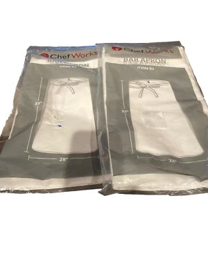 Chef Works Unisex Bar Apron (B3) Lot Of 2 New In package - Image 1 of 4