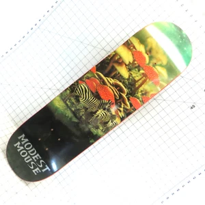Modest Mouse PS Stix Skateboard Art Deck Zebras and Mushrooms & Wall Hanger - Picture 1 of 9