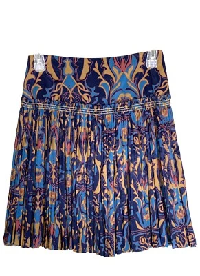 Falda Nicole by Nicole Miller Talla 6 Estampado Floral Volantes Pequeña Plisada Multicolor Foto 1 de 4