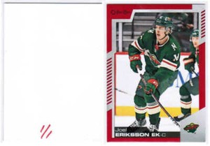 20/21 2020 O-PEE-CHEE JOEL ERIKSSON EK RED BORDER BLANK BACK 1/1 MINNESOTA WILD
