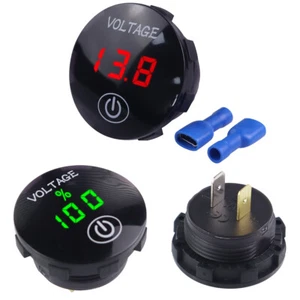 12-24V Digital LED DC Voltage Monitor Voltmeter Battery Capacity Percent Tester - Picture 1 of 7