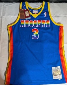 Denver Nuggets Allen Iverson Jersey #3 Reload 3.0 Swingman Blue NBA Sz M - NWT - Picture 1 of 6