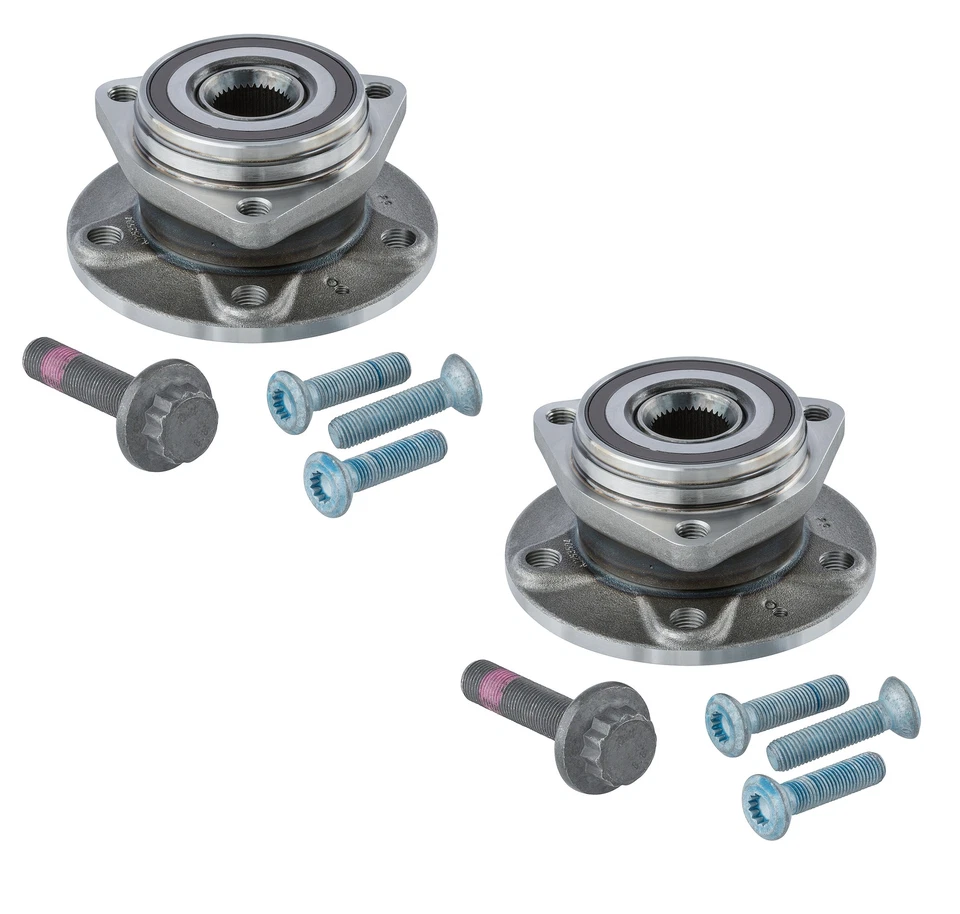 Juego de pares de 2 kit de conjunto de bujes de cojinete de rueda delantero Moog para Audi A3 S3 VW Golf GTI Foto 1 de 1