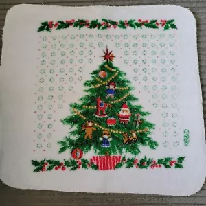 1 Vintage B&D Made In USA Christmas Tree Holiday Kitchen Washcloth - Picture 1 of 5