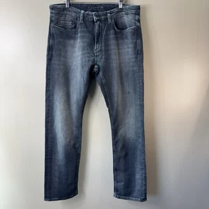 Rodd & Gunn Candiani Denim gerades Bein Herrenjeans 36 x 31 grau schwarz hergestellt in Italien - Bild 1 von 16