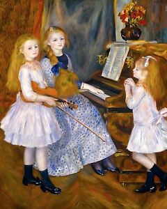 Renoir 1888, Daughters of Catulle Mendès, Fade Resistant HD Art Print or Canvas