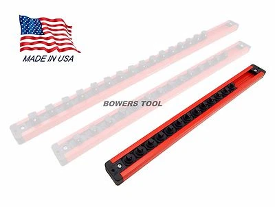 Mechanics Time Saver 1/4 in Drive Lock A Socket Magnetic Rail Rack MTS USA Made - Image 1 of 2