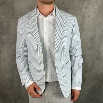 Blazer THOM BROWNE Algodón Seersucker Rayas Talla 4 Foto 1 de 4