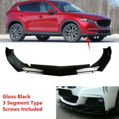 Fit For Mazda CX-5 CX5 2018-2021 Front Bumper Lower Lip Spoiler Splitter Black Foto 1 de 4
