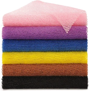 6 Pcs African Net Sponge Set, Long Bath Exfoliating Body Scrubber Assorted Color - Picture 1 of 12