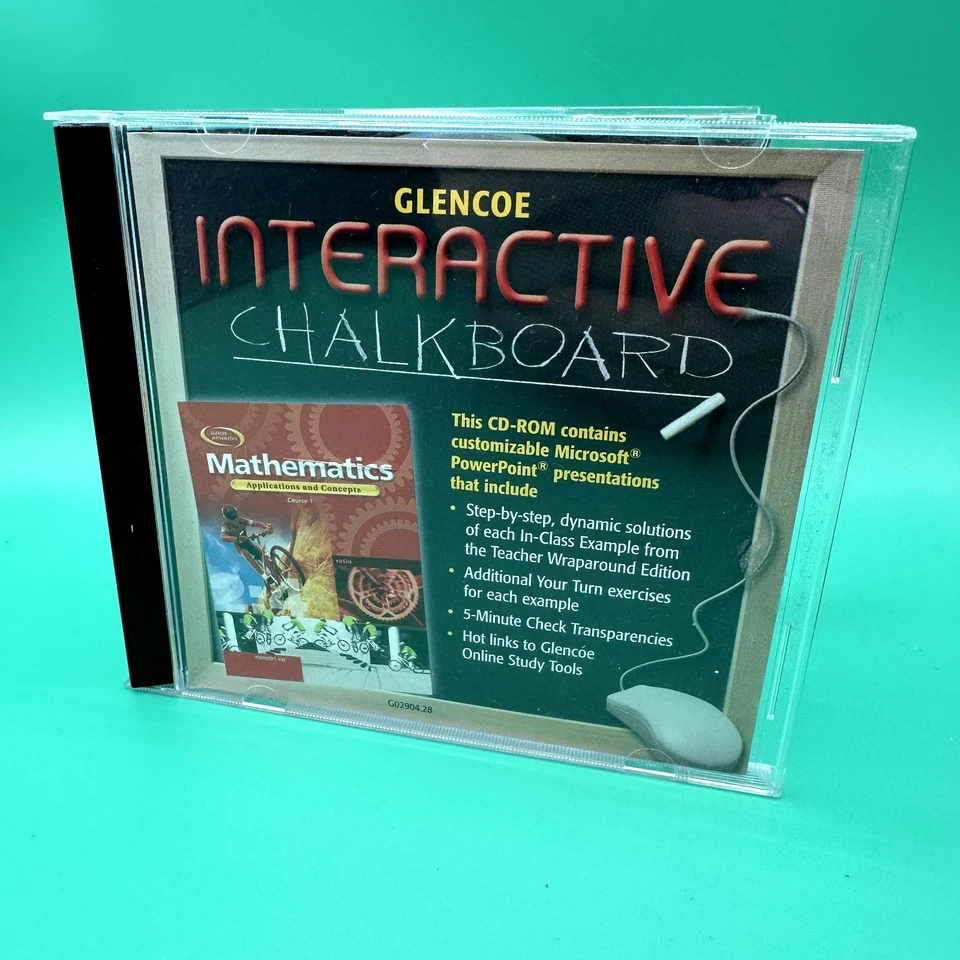 Glencoe Mathematics: Applications & Concepts: Interactive Chalkboard 1 PC MAC CD - Image 1 of 3