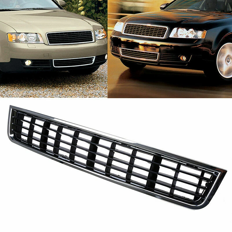 Cubierta de malla de rejilla central para parachoques delantero para Audi A4 B6 sedán/Avant 2001-2005 Foto 1 de 4