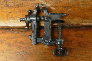 19c Jewelers Goldsmith Watchmaker Gunsmith Cast Iron Clamp Vise Vice Bench Anvil - Picture 1 of 13