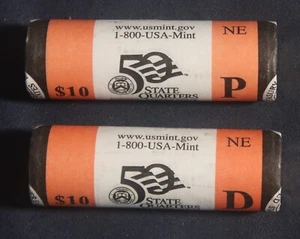 2006-P&D NEBRASKA STATE QUARTER MINT ROLLS (80 COINS) LOT D66 - Picture 1 of 4