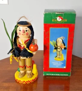 Vtg Kurt Adler 12" Friendly Indian Nutcracker Nation Nanette Hilton 2001 Box - Picture 1 of 11