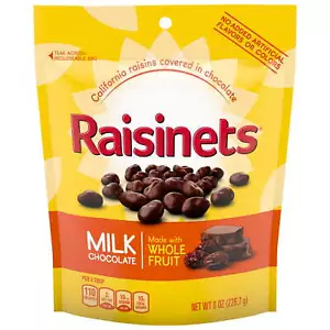 Raisinets, Milk Chocolate Covered Raisins, Resealable Bag, 8.0 oz - Picture 1 of 7