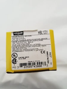 New in Box HUBBELL HBL1201 SWITCH BROWN - Picture 1 of 1