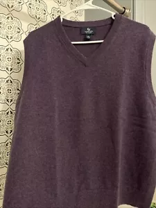 Lands End Men’s Cashmere Sweater Vest Purple Size Medium - Picture 1 of 8