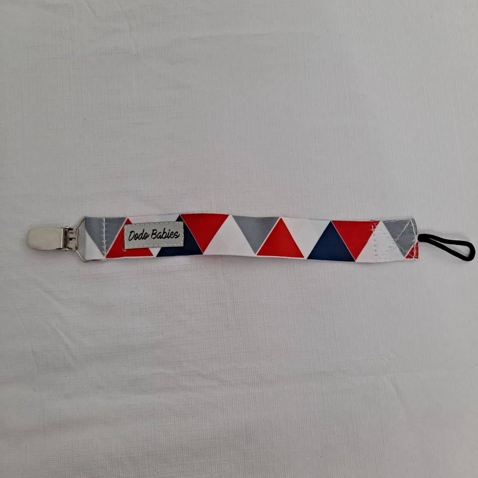 Pacifier Clip Red White Blue Gray Baby Infant Toddler - Image 1 of 4