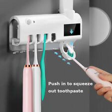 Uv Light Sterilizer Toothbrush Holder Cleaner+Automatic Toothpaste Dispenser