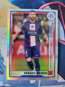 Topps Merlin Sergio Ramos Refractor - PSG - Chrome Champions League 2022/23 - Picture 1 of 2