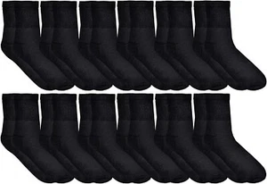 6 Pairs of Yacht & Smith Men's Diabetic Neuropathy Edema Socks,Cotton Crew,Socks - Picture 1 of 6