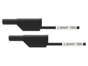 VSFK 8500 / SIL1 / 100 / SW Messleitung 16A 4mm Bananenstecker-4mm Bananenstecke - Picture 1 of 1