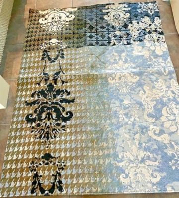 Tapiz tejido damasco arte de pared colgante damasco contemporáneo EE. UU. talla 53 X 43  Foto 1 de 4