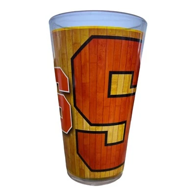 Vidrio de pinta de madera dura sublimada naranja de 16 onzas NCAA University of Syracuse Foto 1 de 2