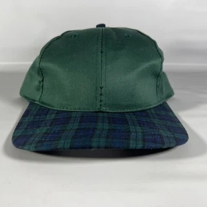 Vintage Blank OC Caps Plaid Bill Snapback Adjustable Dad Hat Baseball Retro NOS - Picture 1 of 9