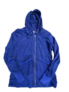 Athleta Women's Size SMALL Jacket BLUE Hooded Full Zip - Picture 1 of 4