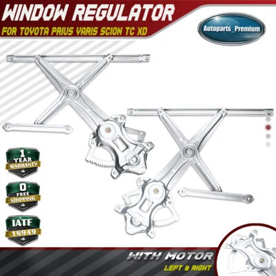 2 регулятора стеклоподъемника для Toyota Prius Yaris Scion tC xD водителя и пассажира - Изображение 1 из 4