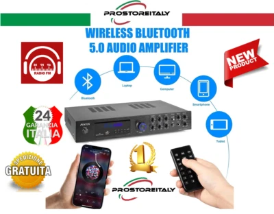 AMPLIFICATORE AUDIO  5.1 HOME THEATRE CINEMA CON BLUETOOTH WIRELESS NEW 2025 - Immagine 1 di 2