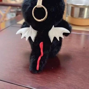 Peluche único gato negro pequeño ángel 15 cm hecho a mano personalizado en China LAFUF - Imagen 1 de 3
