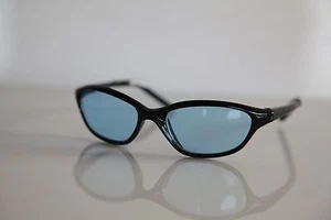 Black Wrap Frame, Blue lenses  - Picture 1 of 4