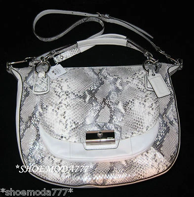 $598 COACH Kristin Pitón Repujado Redondo Cartera Cuero Cartera Bolso de Mano 19325 Foto 1 de 4