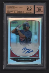 Byron Buxton 2013 Bowman Chrome Refractor Card Rc BGS 9.5 Auto 10 TRUE GEM+ 917 - Picture 1 of 2