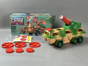 Vintage 1988 Mattel Food Fighters COMBAT CARTON Fahrzeug Set komplett in Box CIB - Bild 1 von 22