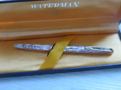 Stylo Plume Waterman CF argent massif Crocodile sterling silver FP - Photo 1/4